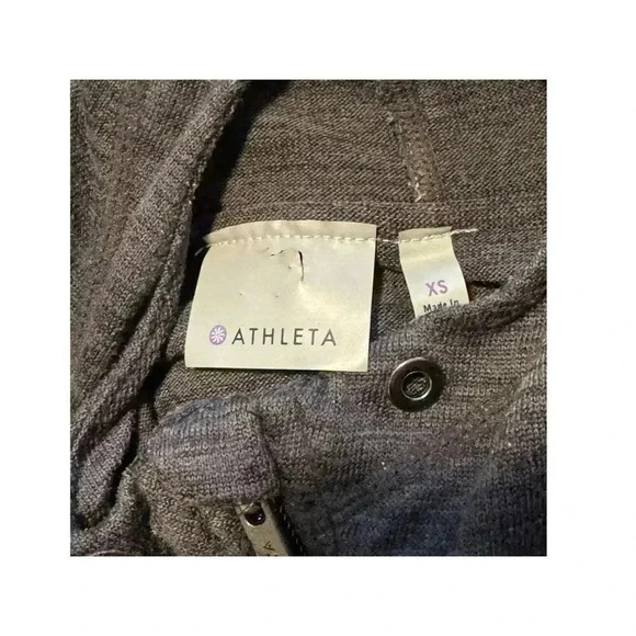 Athleta Women’s XS Flint Grey Heather No Sweat Jacket - Picture 4 of 7